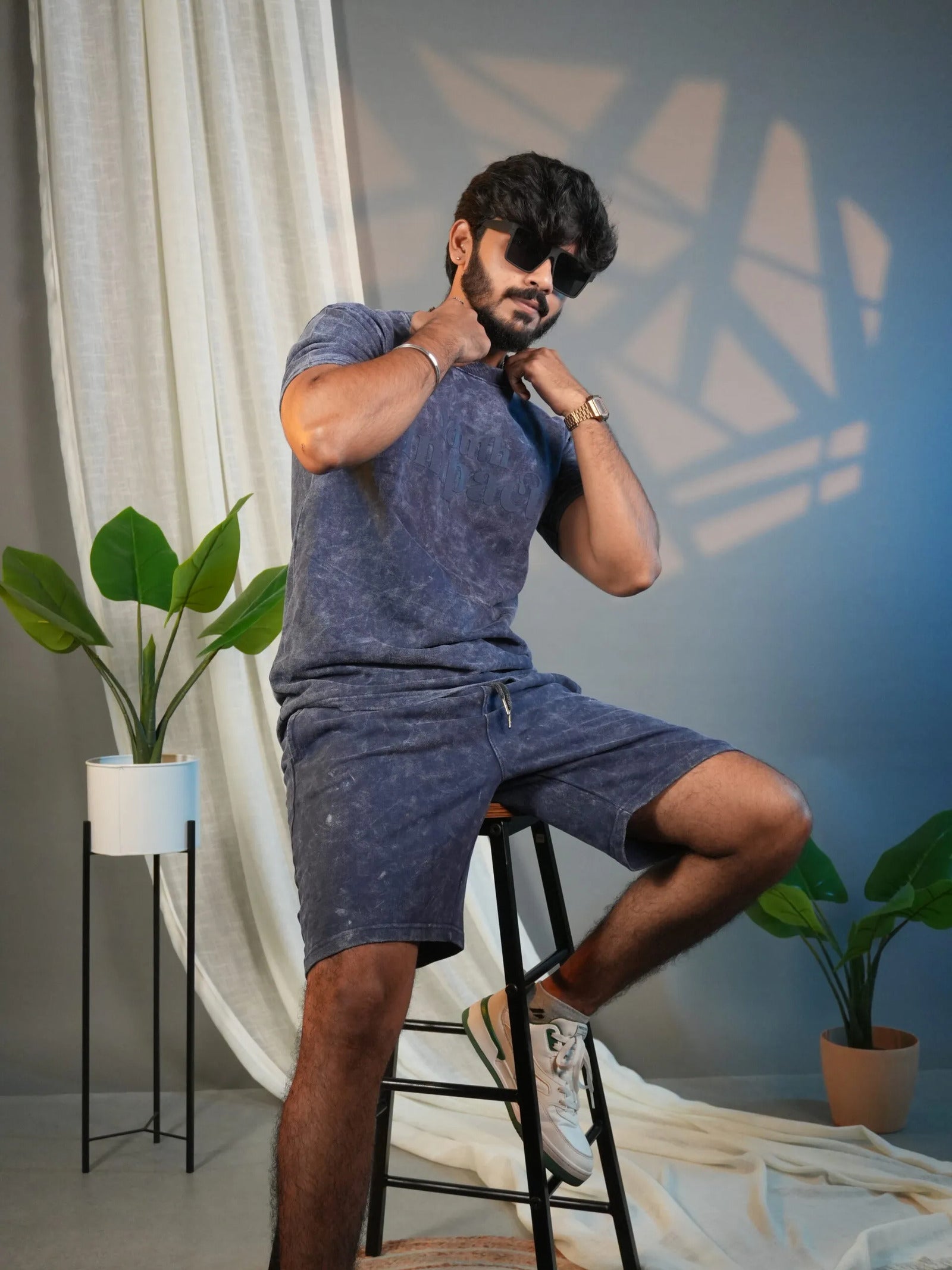 Men’s Acid Wash Co-ord Set