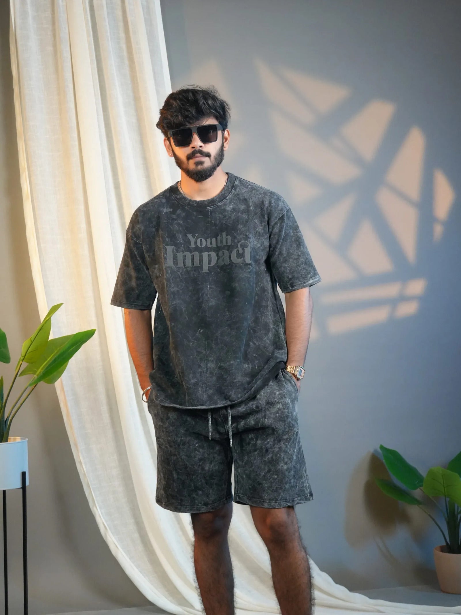 Men’s Acid Wash Co-ord Set