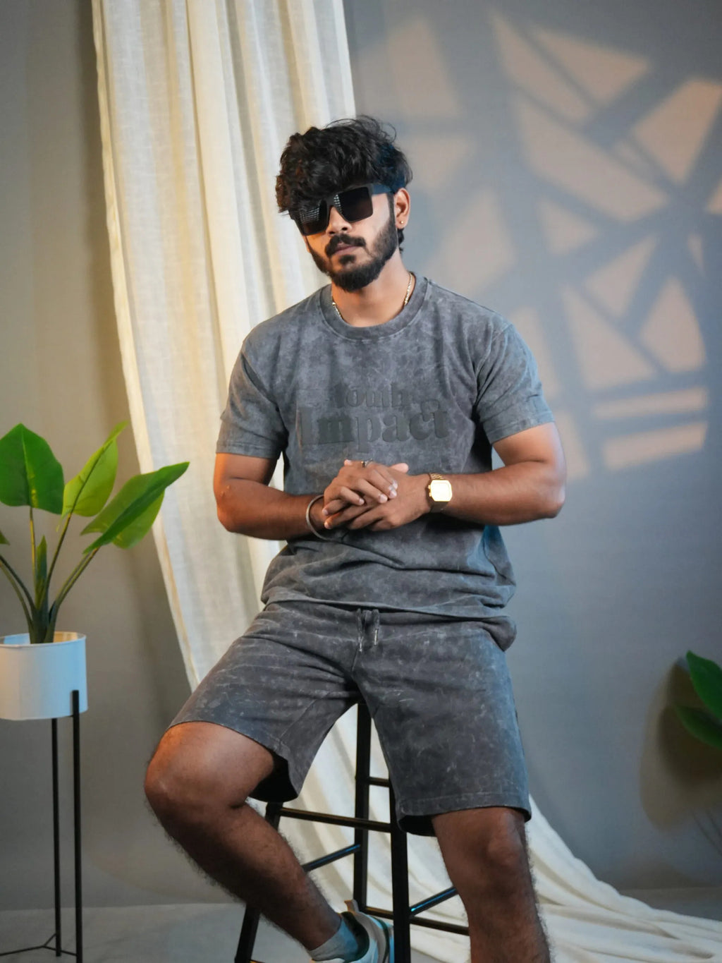 Men’s Acid Wash Co-ord Set
