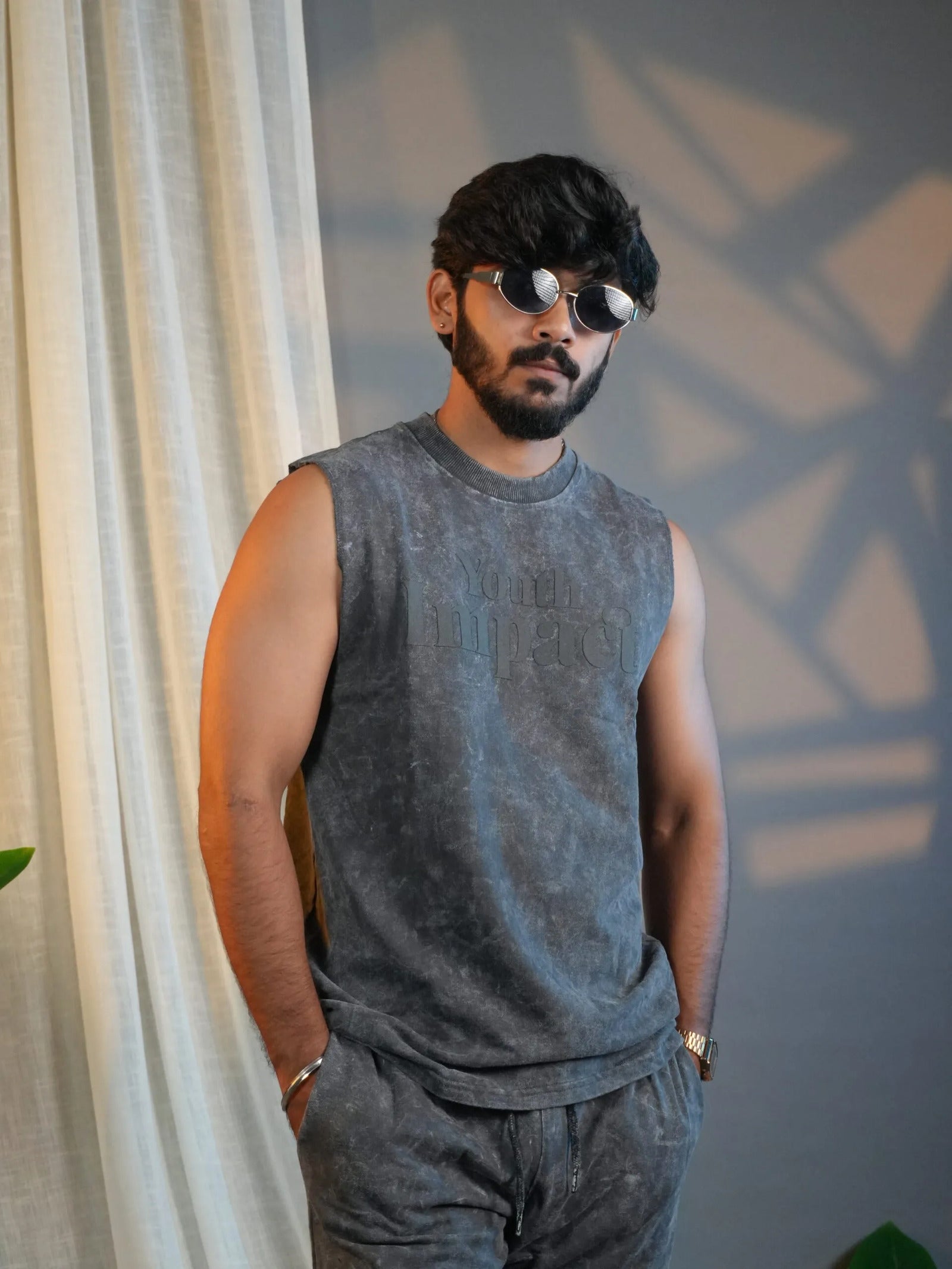 Men’s Acid Wash Sleeveless Tank Top