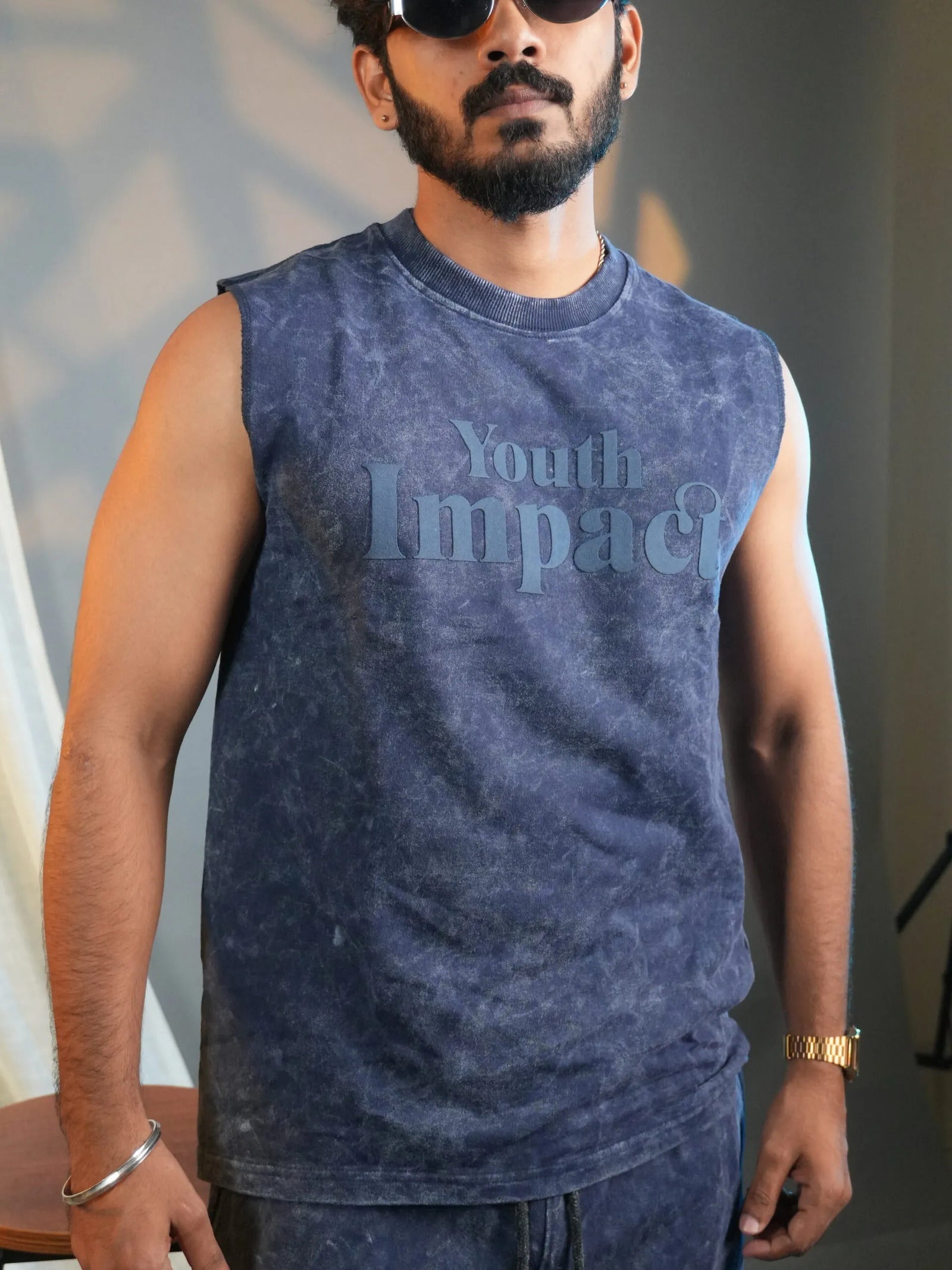 Men’s Acid Wash Sleeveless Tank Top