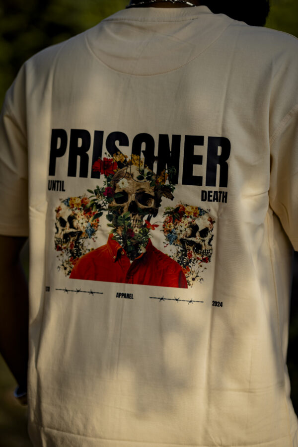 Prisoner Skull Oversized T-Shirt-Unisex - Image 3